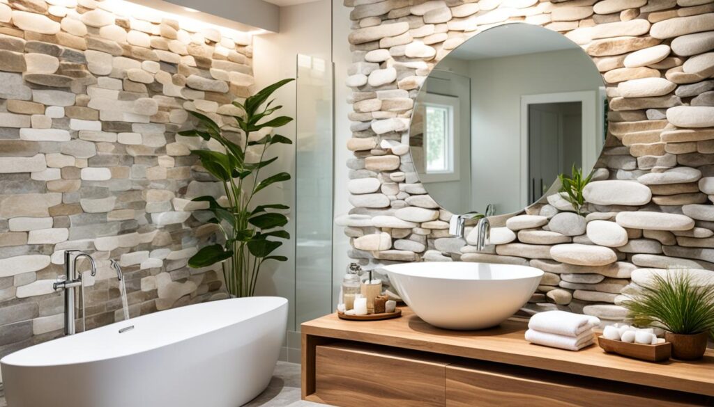 natural materials warm bathroom atmosphere