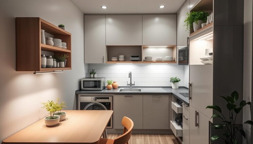 Space-saving solutions for small kitchens