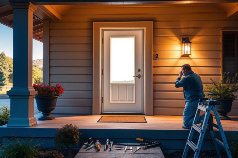 storm door installation in Placerville, CA