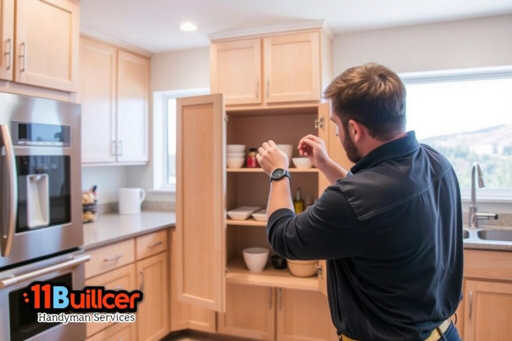 Cabinet Hinge Adjustment Placerville CA Kitchen - 1Builder Handyman Services 8 Cabinet hinge adjustment Placerville CA kitchen