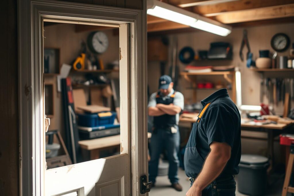 Door frame repair Placerville CA sticky door