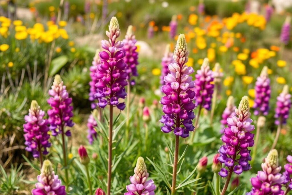Folsom Point lupine blooms