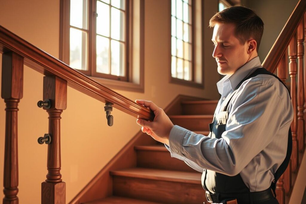 Loose handrail repair Placerville CA stairs
