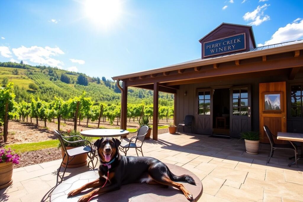Perry Creek Winery dog friendly Fair Play