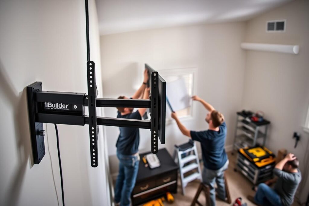 TV wall mount installation