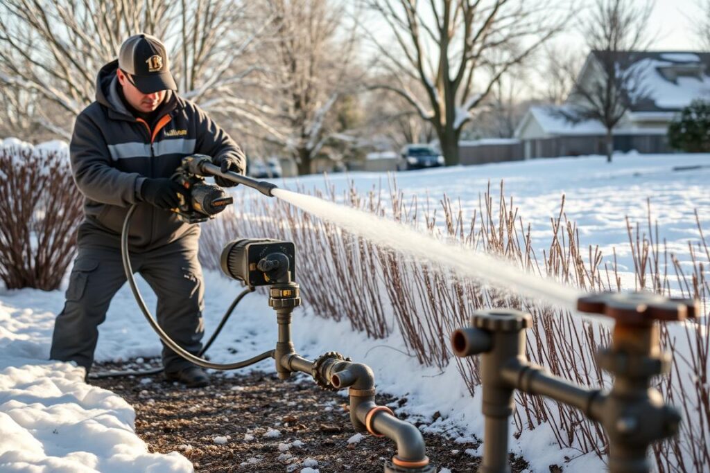 irrigation system blow-out method
