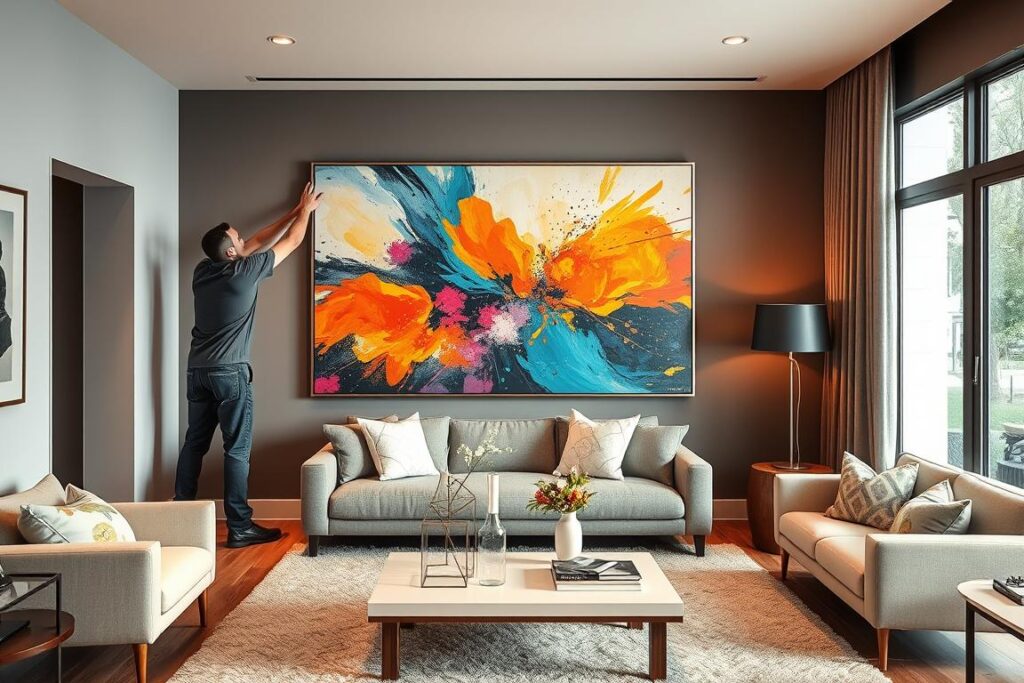 picture hanging services Placerville CA large art