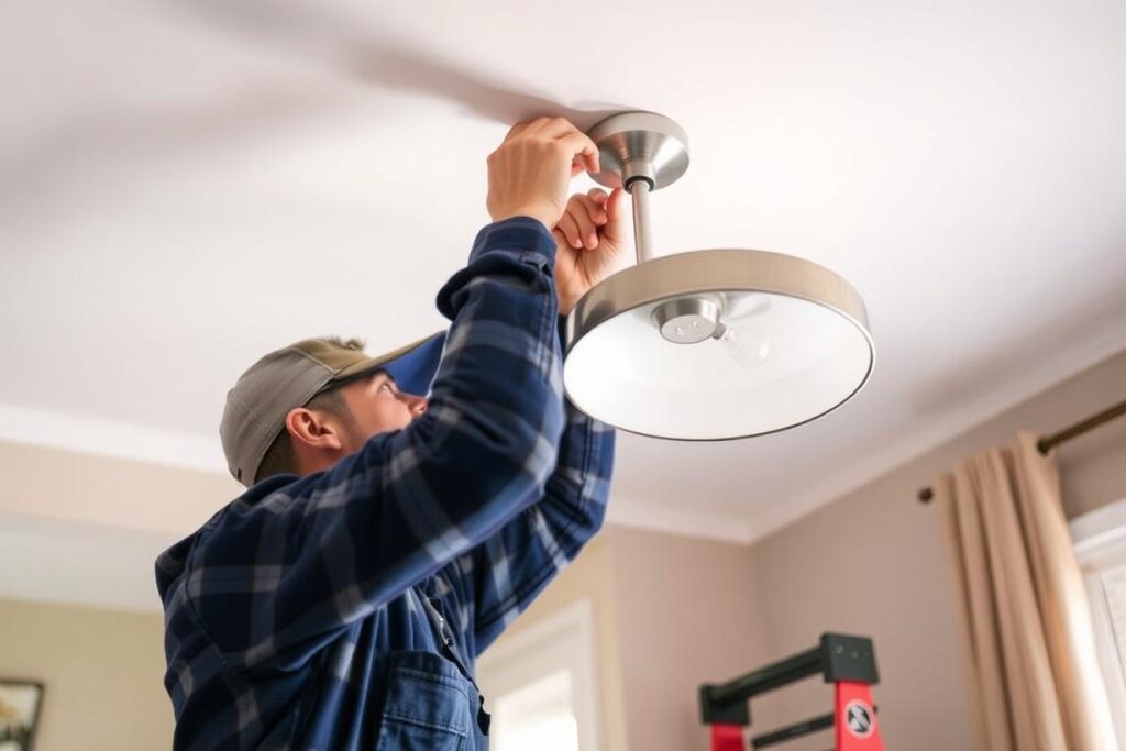 professional electrician for light fixture replacement Placerville
